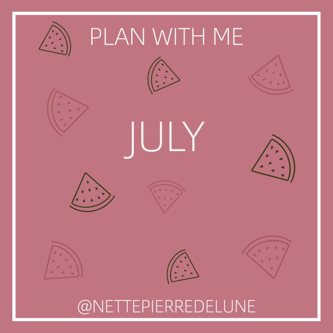 Plan with me – Juillet 2023 – thème pastèque 🍉  